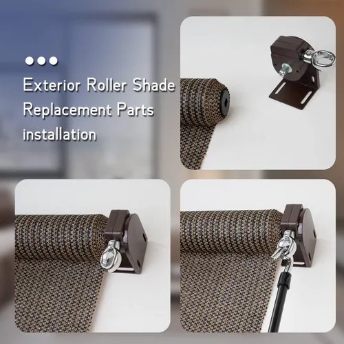 Vista 9 de Kit elástico + soporte inalámbrico, accesorios de instalación de repuesto universales para sombrilla de interior/exterior y persianas enrollables