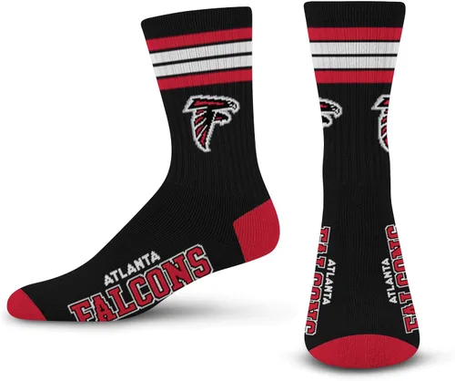 Vista 10 de For Bare Feet - Calcetines para hombre de la NFL, con 4 rayas, de la serie Deuce Performance Crew Los Ángeles Rams