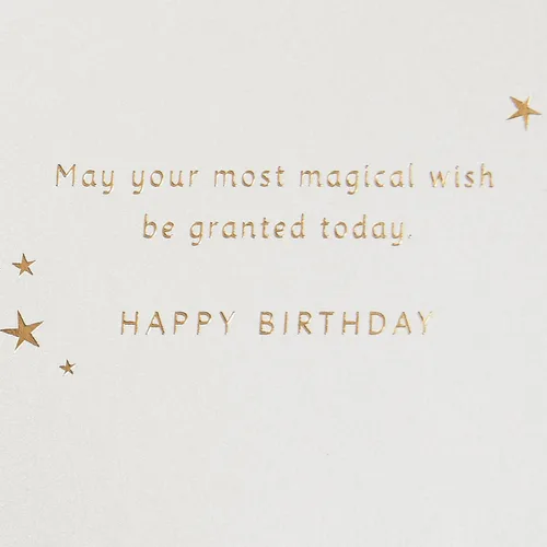 Vista 3 de Hallmark Tarjeta de cumpleaños de princesa Disney con calcomanías (belle, ariel, jazmín, cenicienta)