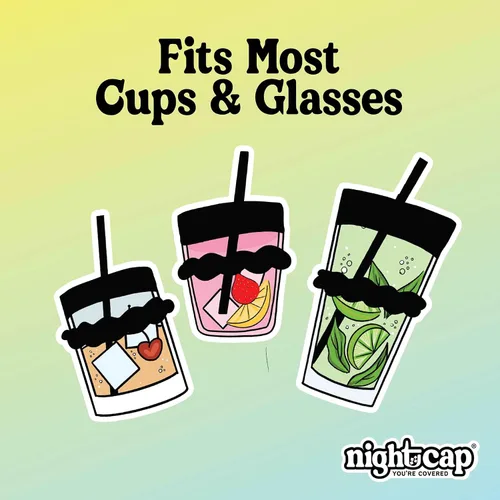 Vista 6 de Nightcap Coletero Cubrevasos - El Coletero Reutilizable para Prevención de Adulteración de Bebidas Como se Vio en Shark Tank