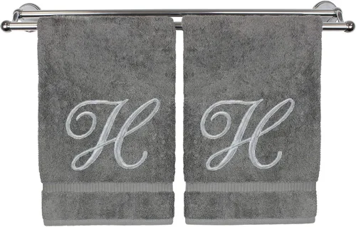 Vista 94 de Toalla de mano con monograma, regalo personalizado, 16 x 30 pulgadas, extra absorbente, 100% algodón turco, acabado de rizo suave, para baño, cocina