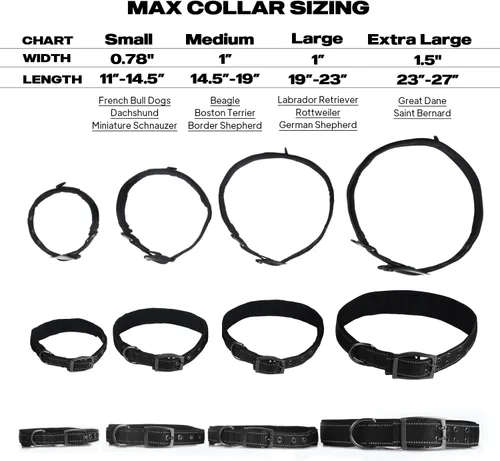 Vista 5 de PetiFine Collares para perros pequeños, collar acolchado de neopreno, collares reflectantes resistentes para mascotas con hebilla de cinturón