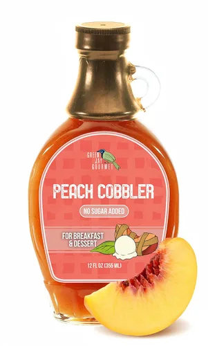 Vista 7 de Green Jay Gourmet Jarabe de mantequilla de manzana sin azúcar añadido, jarabe de desayuno bajo en azúcar con manzanas frescas, jugo de limón