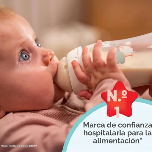 Vista 2 de NUK Simply Natural - Biberones de vidrio para bebé, 4 onzas, paquete de 3