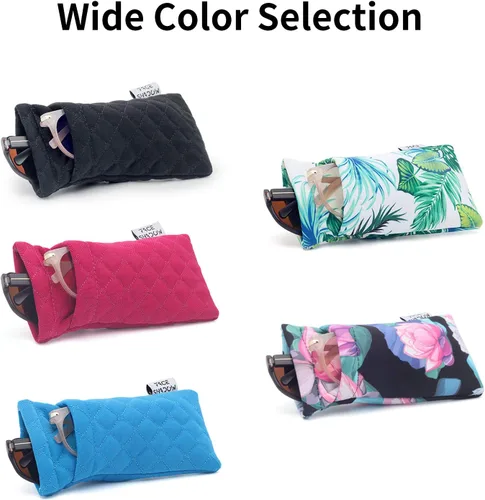 Vista 6 de Face Shadow Estuche doble para gafas de sol, funda suave para gafas de sol con paño de limpieza