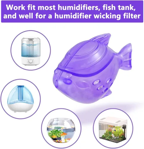 Vista 2 de Limpiador de tanque humidificador, 10 filtros de humidificador universales para peces compatibles con gotas, gotas, humidificadores de niebla cálida