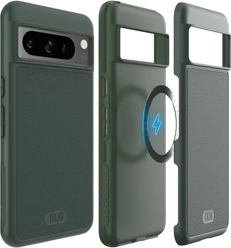 Vista 52 de TUDIA MergeGrip [Compatible con Magsafe] Funda para Google Pixel 7a 2023, [Probada contra caídas de grado militar] Borde elevado para protección