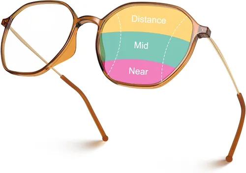 Vista 8 de VISOONE Lightweight Oversized Anti-Slip Progressive Reading Glasses RANE