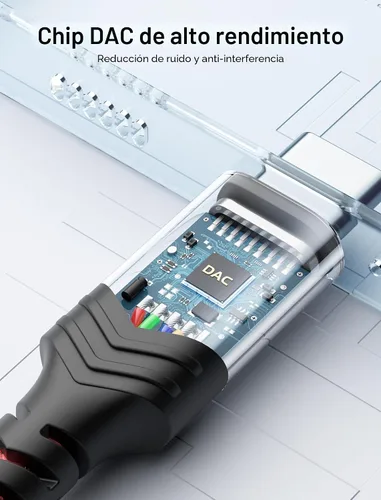 Vista 3 de JSAUX Cable USB C a conector auxiliar de audio de 0.138 in [1.6 pies], USB tipo C a 0.138 in, cable estéreo de auriculares compatible con iPhone 16