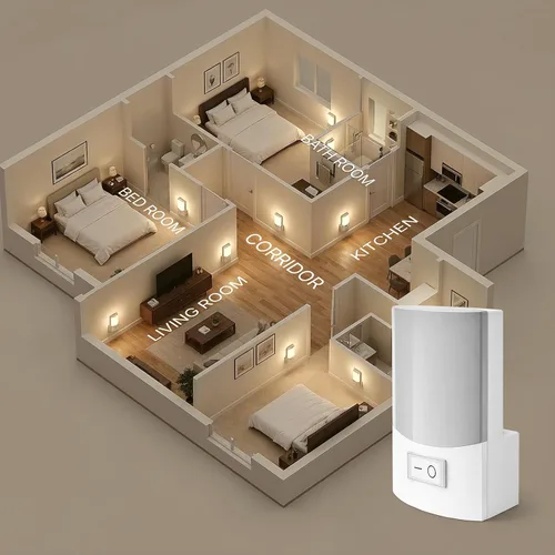 Vista 5 de Stanley CF2-LED 32251 Luz nocturna LED enchufable con interruptor de encendido/apagado