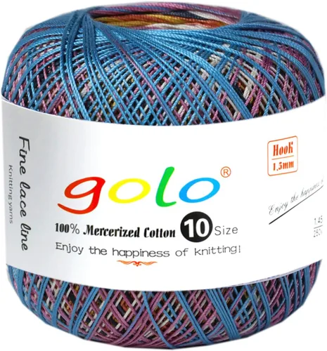 Vista 62 de Golo - 3 bolas de hilo de ganchillo tamaño 10, hilo de crochet para tejer a mano 102