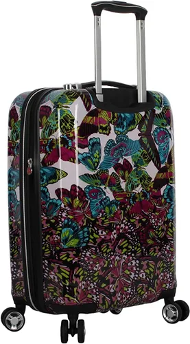 Vista 6 de Betsey Johnson Maleta rígida de equipaje de 3 piezas con ruedas giratorias (20 pulgadas, 26 pulgadas, 30 pulgadas) (talla única, puntal flamenco)..