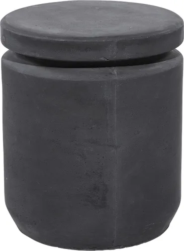 Vista 5 de Deco 79 Taburete de pie de arcilla de fibra de 15"/17" 15" x 17" negro