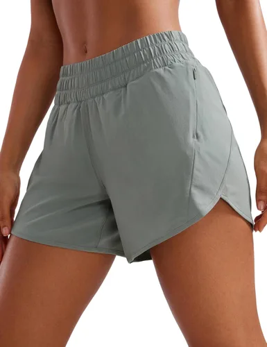 Vista 7 de CRZ YOGA Dolphin - Pantalones cortos deportivos para mujer de 5 pulgadas, cintura media, secado rápido, para correr, entrenamiento, gimnasio, pista