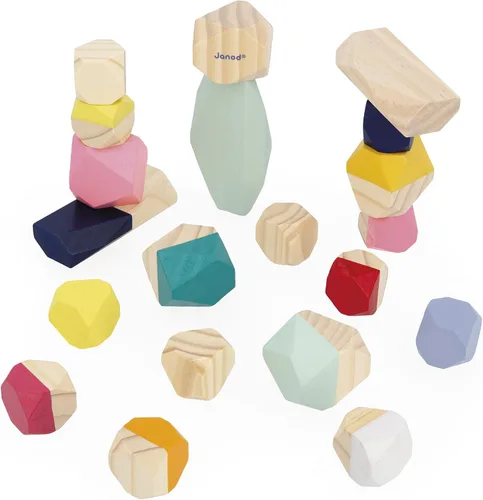 Vista 2 de Janod Sweet Cocoon - J04401 - Piedras apilables para niños mayores de 2 años