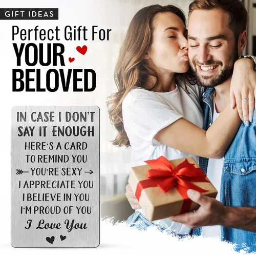 Vista 2 de Regalos para él, hombres, novio, esposo para aniversario, San Valentín, Navidad, cumpleaños, tarjeta de aniversario para novios, hombres, maridos