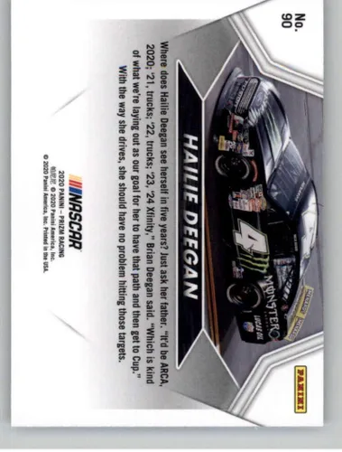 Vista 2 de Tarjeta de intercambio de carreras de Monster Energy NASCAR 2020 Panini Prizm #90