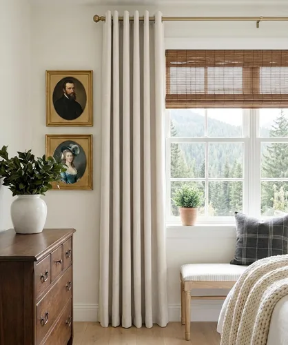 Vista 2 de Cortinas 100% Blackout Shield para puerta corrediza, cortinas extra anchas de 108 pulgadas de largo, cortinas con ojales para puerta de patio, 50