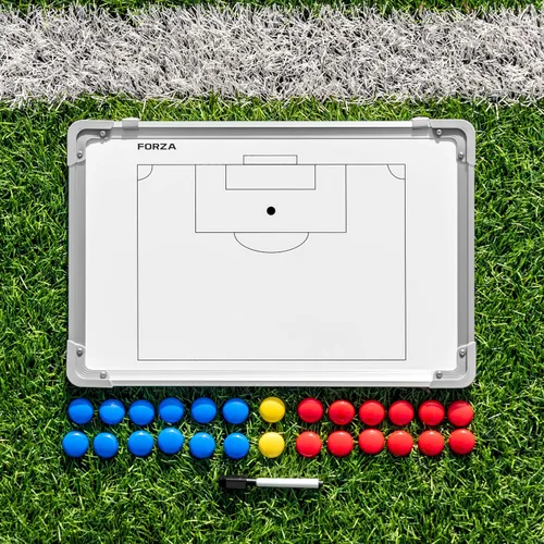 Vista 5 de FORZA Pizarra blanca de entrenamiento deportivo de doble cara de 18 x 12 pulgadas 13 opciones deportivas – Marcadores magnéticos, bolígrafo