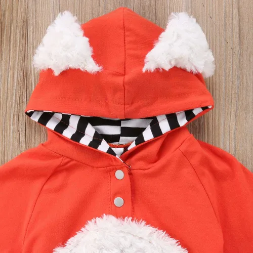 Vista 5 de Mameluco con capucha para bebé recién nacido, disfraz de zorro para Halloween y cosplay