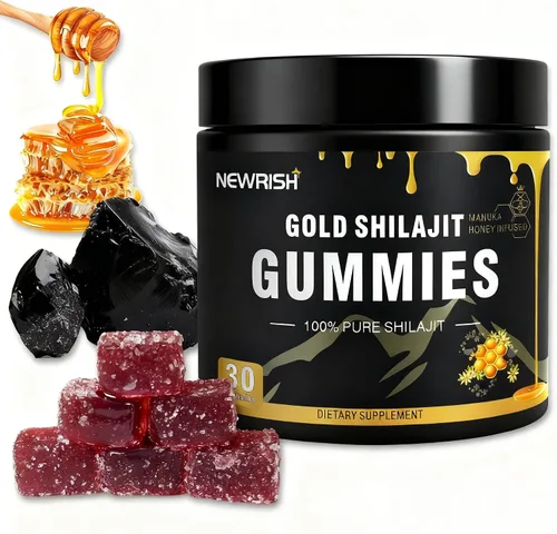 Vista 8 de Shilajit - Gomitas para mujer, palitos de miel Shilajit, gomitas Shilajit, ácido fúlvico y más de 85 minerales traza I para hombres, mujeres I sin
