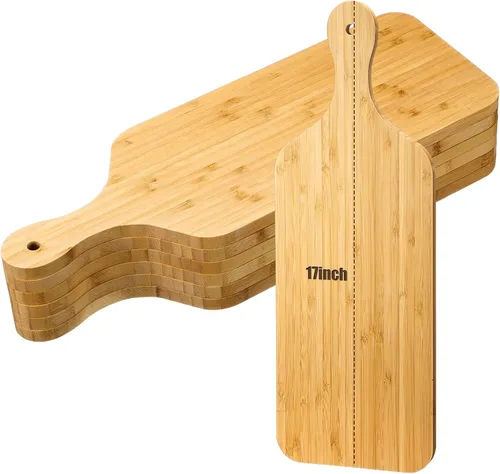 Vista 18 de Lounsweer Tabla de cortar gruesa de 6 piezas, tablero de madera a granel para cortar servir embutidos material para grabado láser, día de la madre