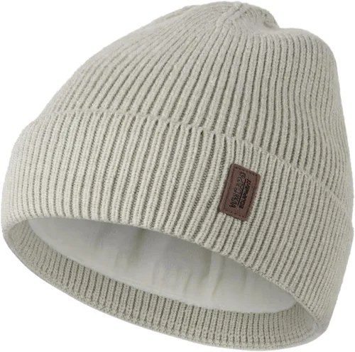 Vista 12 de Wmcaps – Gorro de invierno para hombre y mujer, gorro de punto suave y cálido con forro vellón Verde militar