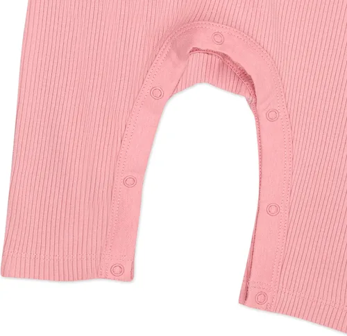 Vista 3 de HonestBaby bebé bebé niña algodón orgánico manga larga aleteo Henley Overall