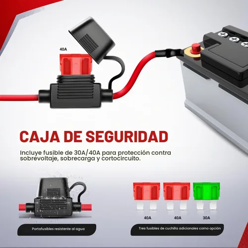 Vista 2 de Nilight Kit de arnés de cableado de nailon 12 AWG 1 cable 12V interruptor basculante de 5 pines láser encendido/apagado relé de alimentación fusible
