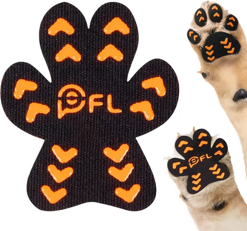 Vista 9 de Protección antideslizante para patas de perro para perros mayores, almohadillas para patas de perro con tracción, almohadillas autoadhesivas Negro