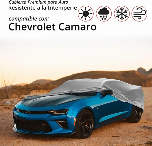 Vista 2 de Fundas para automóvil resistentes a la intemperie, compatibles con Chevrolet 2016-2024 Camaro 6ª generación, cubierta para exteriores, antirrobo