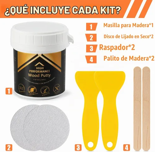 Vista 6 de Deuvuo Relleno de madera, relleno de masilla de madera blanco, nuestro relleno de grano de madera ofrece una solución rápida y duradera para 9.87oz