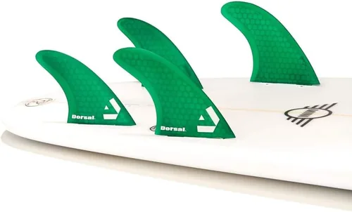 Vista 10 de DORSAL Surfboard Fins Quad 4 Set FCS Compatible with Honeycomb Hexcore