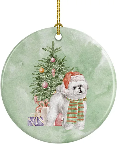 Vista 18 de Caroline's Treasures Bulldog, Bulldog inglés #2 y árbol de cerámica adorno colgante para árbol de Navidad, decoración colgante para el hogar