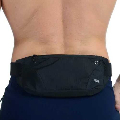 Vista 2 de USHAKE Cinturón para correr, para hombres o mujeres, ultra ligero, sin rebote, bolsa de cintura, bolsa de entrenamiento de fitness, bolsa de cintura