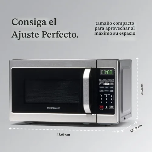 Vista 4 de [Usado] Farberware - Horno microondas de sobremesa de 0.7 pies cúbicos – 700 vatios de potencia, configuraciones de cocción automática