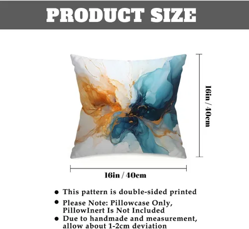 Vista 2 de Juego de 2 fundas de almohada impermeables para exteriores, 16 x 16 pulgadas, fundas de almohada decorativas de patio para muebles de jardín, sofá