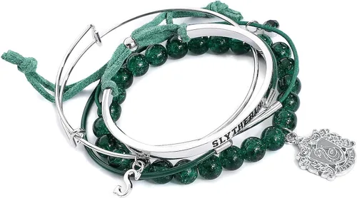 Vista 2 de Harry Potter set de pulseras de la casa Slytherin