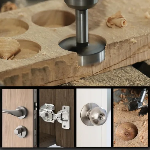 Vista 6 de Broca Forstner de 1 pulgada para carpintería, broca Forstner de 1" para madera, brocas de taladro para agujeros, cortador de bisagras para madera