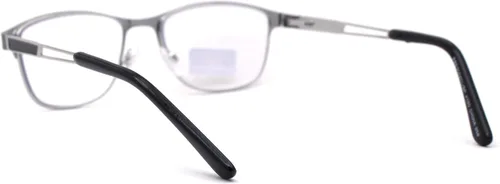 Vista 4 de Rectángulo de metal medio borde bisagra de resorte 3 gafas de lectura progresivas multifocales