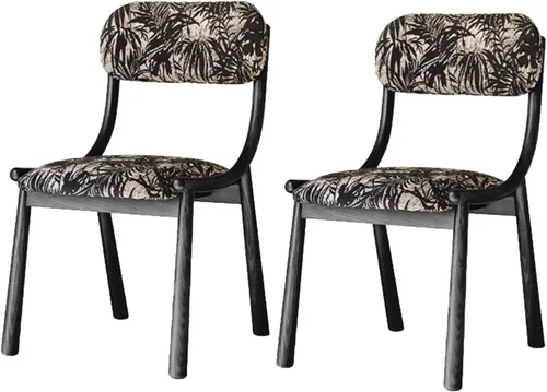 Vista 10 de Rustic Fabric Dining Room Chairs, Kitchen Chair with Backrest, Dining Chairs Lobby Chair Set for French Country Farmhouse Kitchen Home