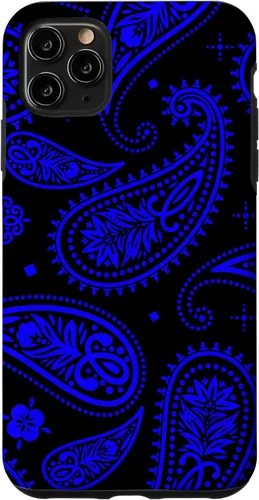 Vista 13 de Black Blue Paisley Bandana Vintage Floral Boho Pattern Case for iPhone 17