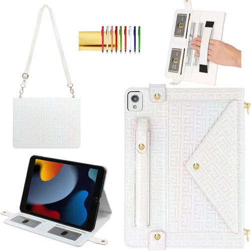 Vista 102 de Funda tipo bolso para iPad mini de 5ª/4ª/3ª/2ª/1ª generación de 7.9 pulgadas, Techcircle funda ligera tipo folio con soporte bandolera con billetera