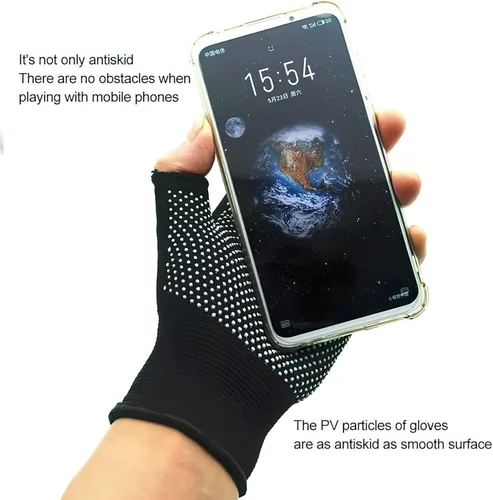 Vista 4 de Guantes de trabajo ligeros para hombres y mujeres con medio dedo, transpirables, sin dedos, para construcción, nailon, fitness, ciclismo, motocicleta