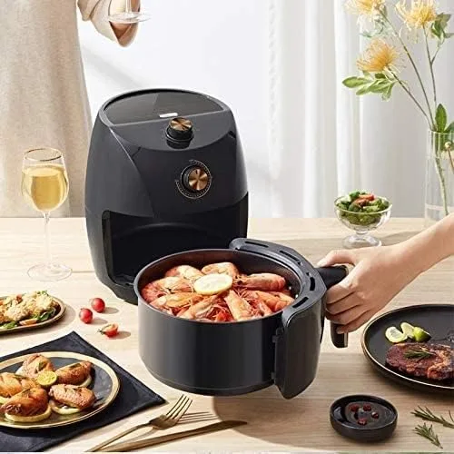 Vista 4 de JYYBN Freidora de aire multifunción 4L Freidora de aire libre de aceite de pollo Freidora de aire de salud Cocina de pizza Freidora de aire profunda