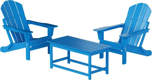 Vista 21 de WO Home Furniture - Juego de 3 sillas plegables para exteriores, mesa auxiliar, resistente a la intemperie y a los rayos UV, para césped, jardín
