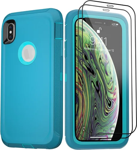 Vista 23 de Funda para iPhone 14 Pro Max de 6.7 pulgadas con clip para cinturón con 2 protectores de pantalla, 2 protectores de lente de cámara, cubierta