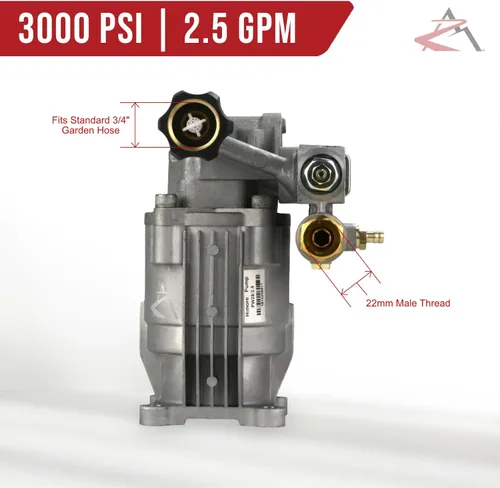 Vista 2 de The ROP Shop Bomba de agua para lavadora a presión eléctrica para unidades Troy-Bilt 020208, 020208-0, 020208-01
