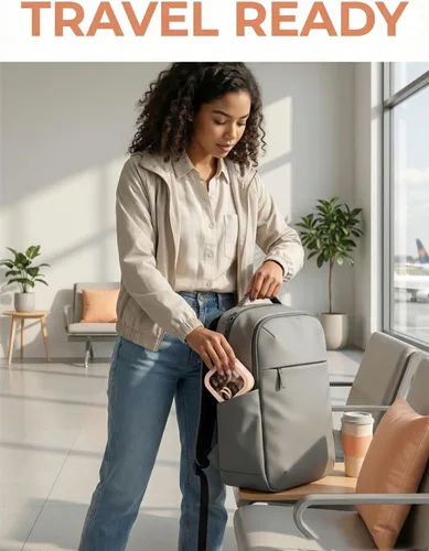 Vista 2 de Organizador de cintas para el cabello, pequeño organizador portátil para ligas para el cabello, se puede colgar en la pared, para accesorios