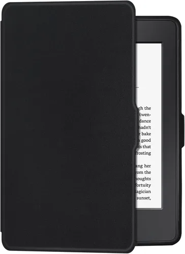 Vista 7 de Funda delgada para Kindle Paperwhite 5ª/6ª/7ª generación, color negro (Modelo EY21 y DP75SDI), delgada y ligera, cubierta de piel sintética
